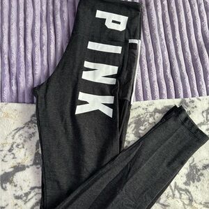 PINK Victoria’s Secret High-Waisted Charcoal Leggings